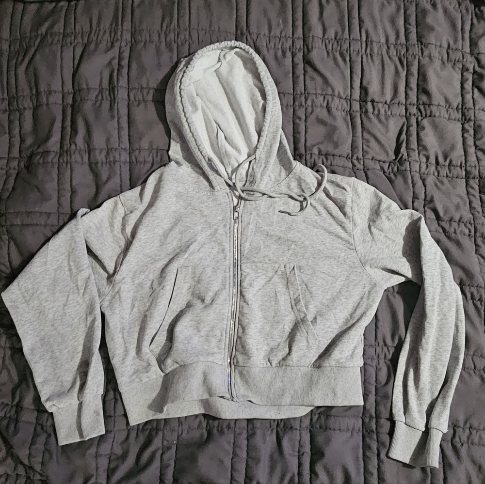 Gray Zip-Up Hoodie